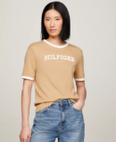 Hilfiger Monotype T-Shirt Mit Geflocktem Logo